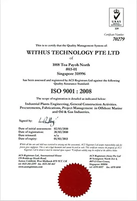 Withus Technology PTE LTD - ISO 9001:2008